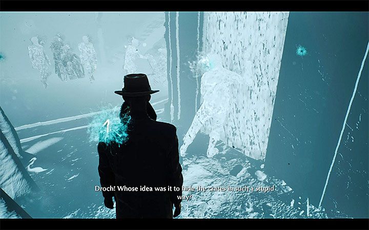 Find the blue cloud to initiate retrocognition - Fathers and Sons | The Sinking City walkthrough - Main cases - The Sinking City Guide