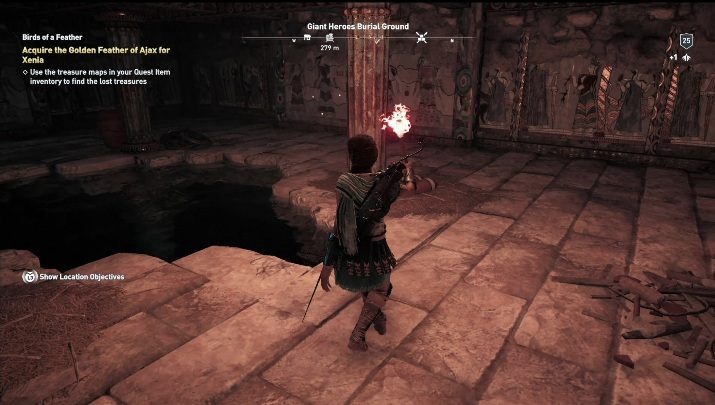 Walkthrough: Enter the tomb and smash the wall that seems to be blocked - Naxos - Tombs in Assassins Creed Odyssey Game - Tombs - Assassins Creed Odyssey Guide