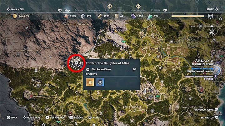 2 - Arcadia - Tombs in Assassins Creed Odyssey Game - Tombs - Assassins Creed Odyssey Guide