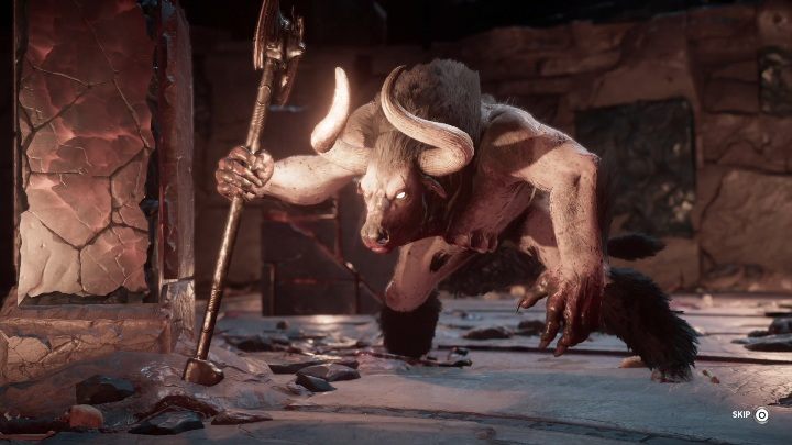 Another unpleasant attack is the ability of hitting the ground, which causes the stones to drop from the ceiling - Minotaur | Mythical creatures in Assassins Creed Odyssey - Mythical creatures - Assassins Creed Odyssey Guide