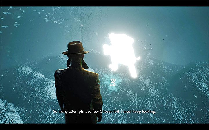 Look for the blue cloud and proceed to retrocognition - Deal with the Devil | The Sinking City walkthrough - Main cases - The Sinking City Guide