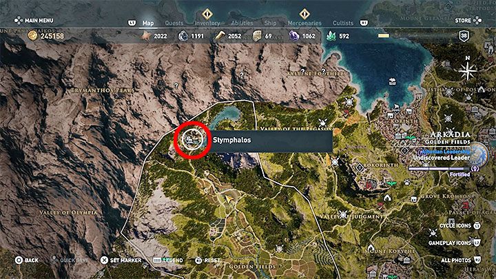 Solving the puzzle: Set out north passing by the viewpoint - Ainigmata Ostraka in Arcadia in Assassins Creed Odyssey - Ainigmata Ostraka - Assassins Creed Odyssey Guide