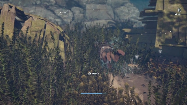 Puzzle solution: Go to the water body located in the southern part of the island - Ainigmata Ostraka in Abantis Islands in Assassins Creed Odyssey - Ainigmata Ostraka - Assassins Creed Odyssey Guide