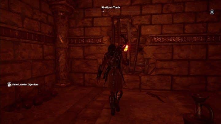 Walkthrough: Enter the tomb and smash the planks blocking your way - Argolis - Tombs in Assassins Creed Odyssey Game - Tombs - Assassins Creed Odyssey Guide