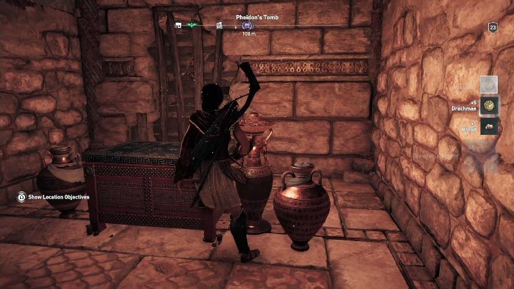 You will reach a chest hiding the Brawlers Armor - Argolis - Tombs in Assassins Creed Odyssey Game - Tombs - Assassins Creed Odyssey Guide
