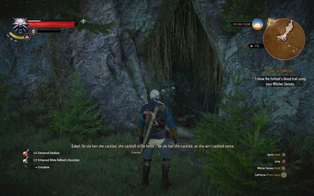 Entrance to forktails lair - Ugly Baby - main quest - Kaer Morhen - The Witcher 3: Wild Hunt Game Guide & Walkthrough