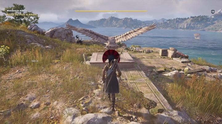 Riddle solution: See the map above - it shows the location where you find the eagle statue and to the solution of this riddle - Attika - Ainigmata Ostraka in Assassins Creed Odyssey Game - Ainigmata Ostraka - Assassins Creed Odyssey Guide
