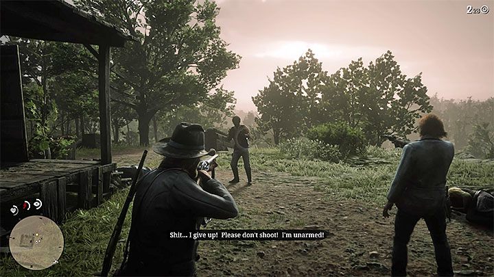 The mission marker can appear in the gang camp in the third chapter 