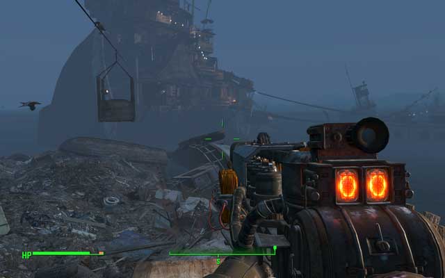 Cart that can transport you to the ship and back from it - Libertalia - Salem - Sector 3 - Fallout 4 Game Guide & Walkthrough