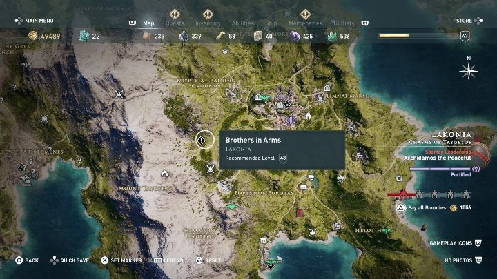 Starting location: Talk to the man - Side Quests on Lakonia in Assassins Creed Odyssey - Side Quests - Assassins Creed Odyssey Guide