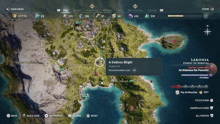 Starting location: Talk to Lanike - Side Quests on Lakonia in Assassins Creed Odyssey - Side Quests - Assassins Creed Odyssey Guide