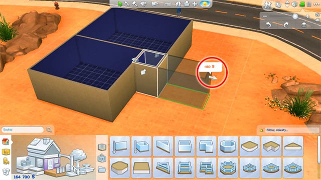 More complex tools are under a couple of next icons of the panel - Building a house | The house - The house - The Sims 4 Game Guide