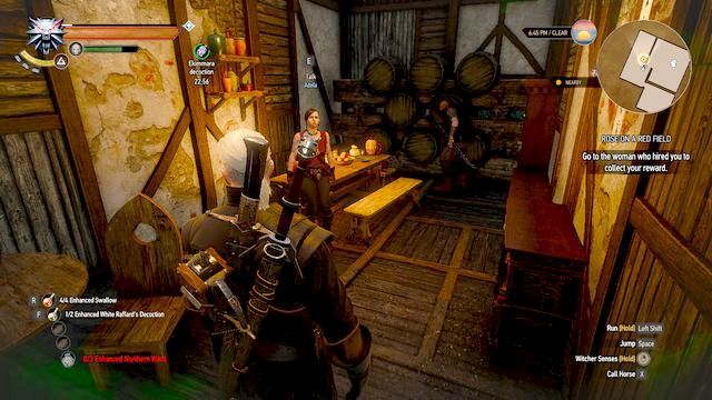 You will find Adela in Alchemy Inn - Rose on a Red Field - Side quests - The Witcher 3: Wild Hunt Game Guide & Walkthrough