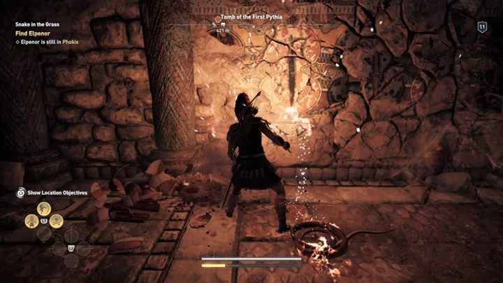 You will reach the cracked wall - Phokis - Tombs in Assassins Creed Odyssey Game - Tombs - Assassins Creed Odyssey Guide