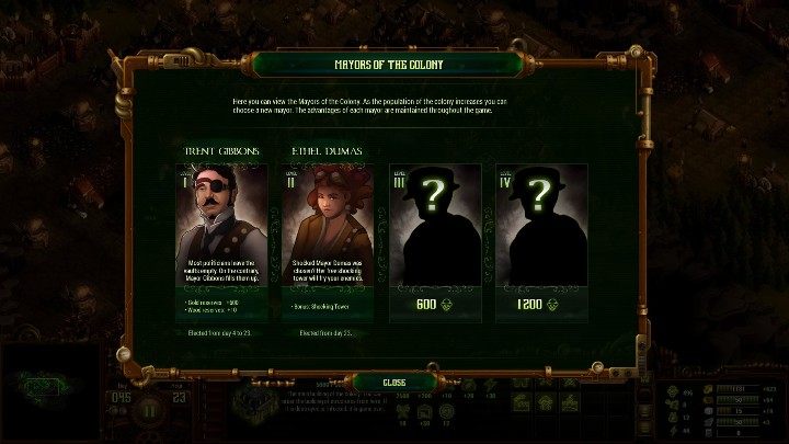 By reaching a certain number of citizens you get a chance to choose a mayor - Colony development | Game Guide - Beginners Guide - They Are Billions Guide