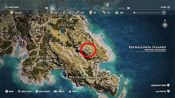 Finding a goat with the Eye of the Cyclops can be dealt once you have defeated Cyclops and his people - Stink Eye - Assassins Creed Odyssey Trophy guide - Trophy Guide - Assassins Creed Odyssey Guide