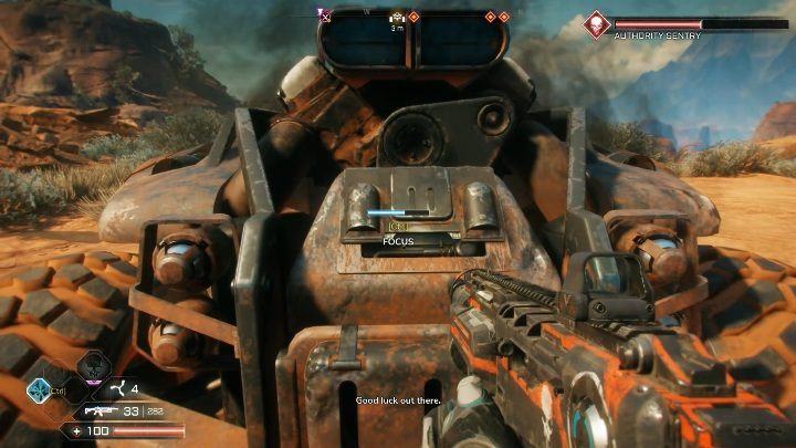 To repair a vehicle, leave it and stand in front of the hood - How to repair a vehicle in Rage 2? - Vehicles - Rage 2 Guide