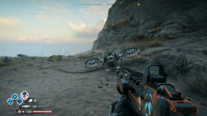 The vehicle will fall from the sky and land right in front of you - How to call a vehicle in Rage 2? - Vehicles - Rage 2 Guide