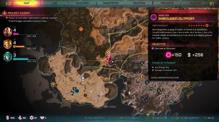 The establishment of the Immortals is in the West location the Interrupted Path - Bandit Dens in Broken Track - Rage 2 - Bandit Dens - Rage 2 Guide