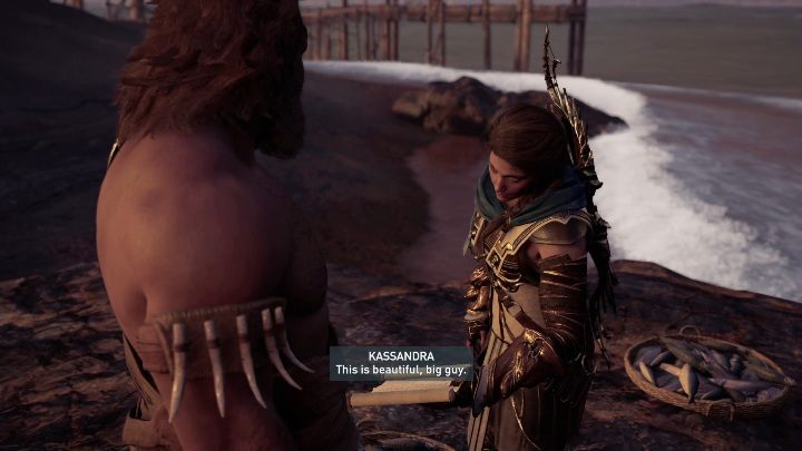 After eliminating your opponents, talk to Polyphemos - A Friend worth dying for - Side Quests in Assassins Creed Odyssey - Free DLC Side Quests - Assassins Creed Odyssey Guide