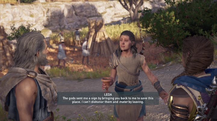 Return home with her, kill the opponents attacking you - A Friend worth dying for - Side Quests in Assassins Creed Odyssey - Free DLC Side Quests - Assassins Creed Odyssey Guide