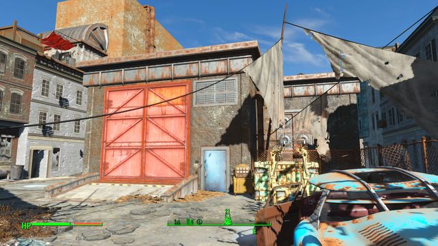 This is the former storage that is currently being inhabited by gunners or synths, depending on your character level - Hardware Town - Center of Boston - Sector 6 - Fallout 4 Game Guide & Walkthrough