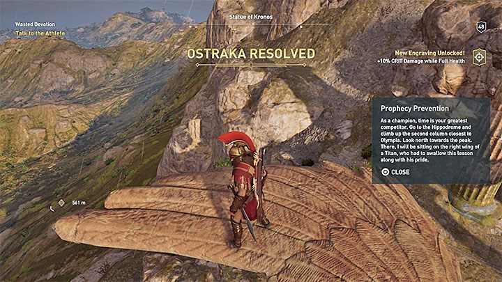 Climb on the statue - Ainigmata Ostraka on Elis in Assassins Creed Odyssey - Ainigmata Ostraka - Assassins Creed Odyssey Guide
