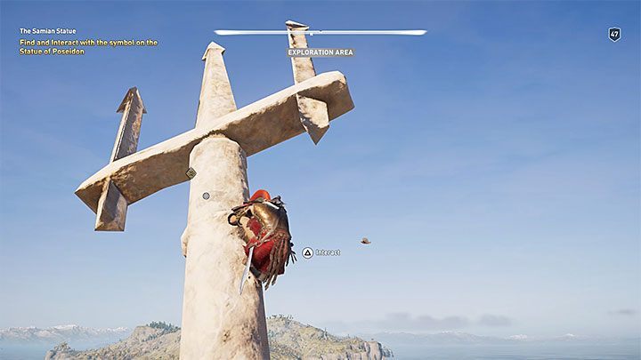 Statue of Poseidon is on a small island located north of the island of Samos - as shown in picture 1 - Side Quests on Elis in Assassins Creed Odyssey - Side Quests - Assassins Creed Odyssey Guide