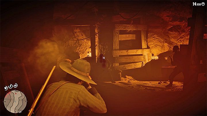 After clearing the area, enter the mine - Esteban Cortez - Bounty Hunting Missions in RDR2 - Tumbleweed - Red Dead Redemption 2 Guide