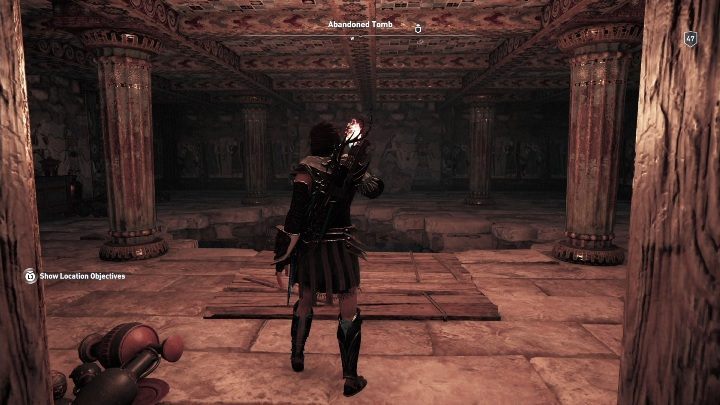 After you move the shelf, climb the stairs - Hephaistos Islands - Tombs in Assassins Creed Odyssey - Tombs - Assassins Creed Odyssey Guide