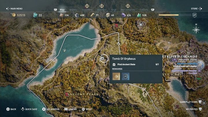 Location of the tomb: Central part of Lesbos - Petrified Islands - Tombs in Assassins Creed Odyssey - Tombs - Assassins Creed Odyssey Guide