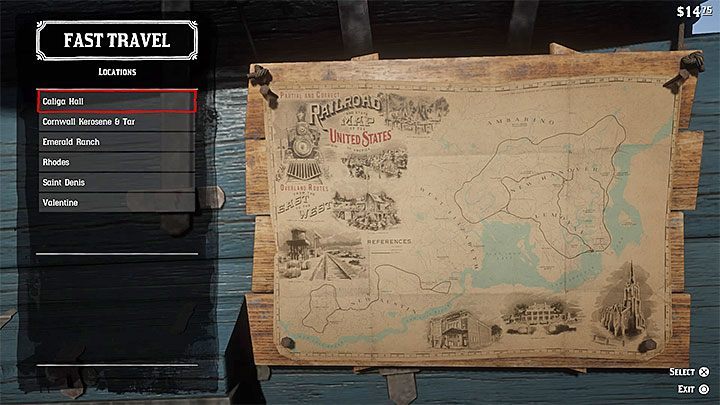 From now on you can use the map to fast travel from the gang hideout -