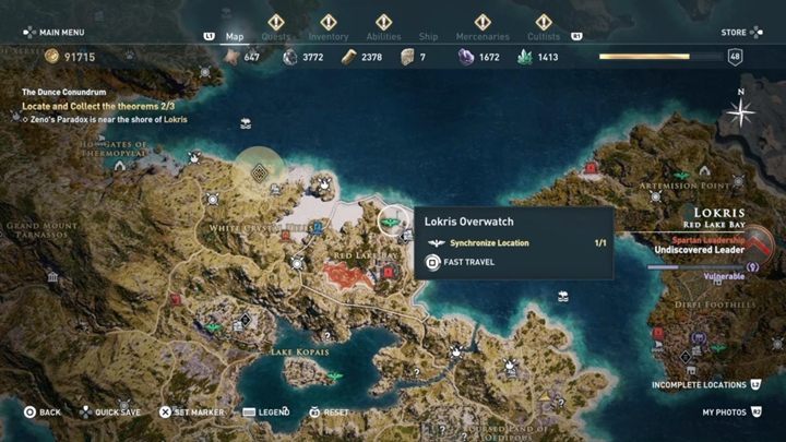 The third item is in Lokris - Side Quests in Achaia in Assassins Creed Odyssey - Side Quests - Assassins Creed Odyssey Guide