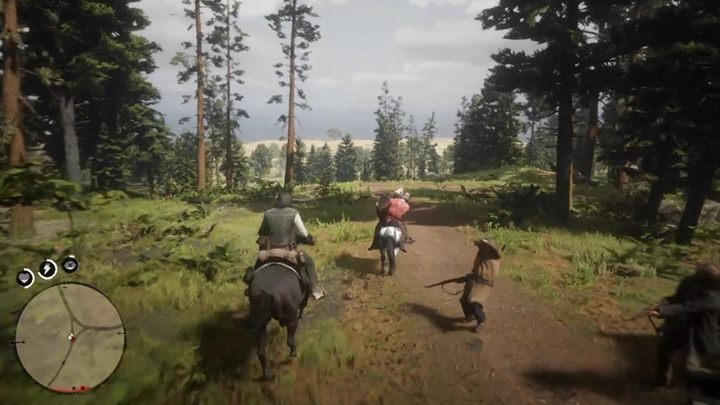 Once you reach the horses, wait for your companions to communicate 