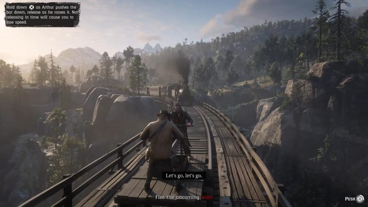 Get on the handcar - The Bridge to Nowhere - Red Dead Redemption 2 