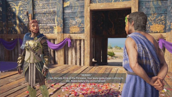 Proceed to the stage to take part in the play - The Show Must Go On - Side Quests in Assassins Creed Odyssey - Free DLC Side Quests - Assassins Creed Odyssey Guide