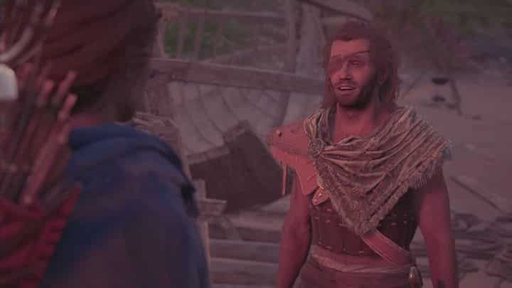 Travel to the beach near the Valley of the Kings to talk to a man - Divine Intervention - Side Quests in Assassins Creed Odyssey - Free DLC Side Quests - Assassins Creed Odyssey Guide