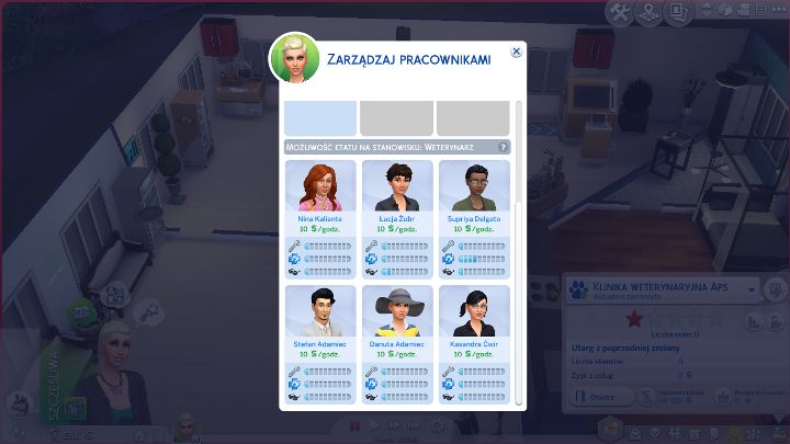In the bottom-right corner, there is a cash register icon - Vet clinic Sims 4: Cats and Dogs - Sims 4: Cats & Dogs Guide - The Sims 4 Game Guide