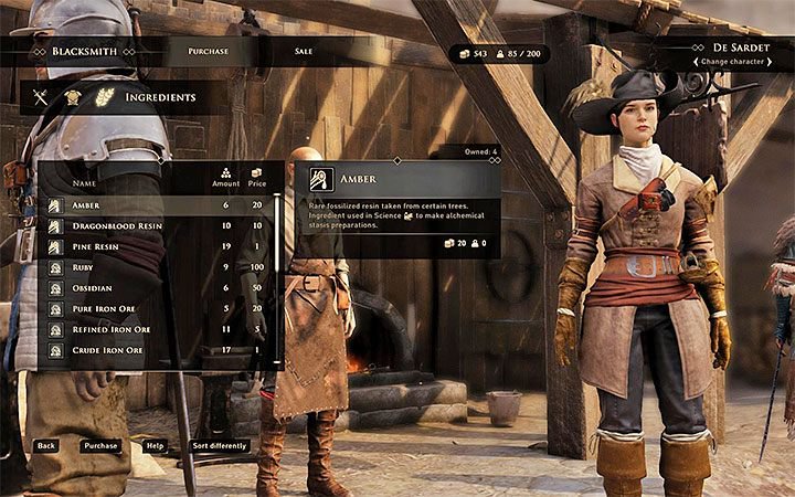 2) Buy them from merchants - decide to take this step only if you are missing a lesser ingredient - Craftsmanship and alchemy in GreedFall - Basics - GreedFall Guide
