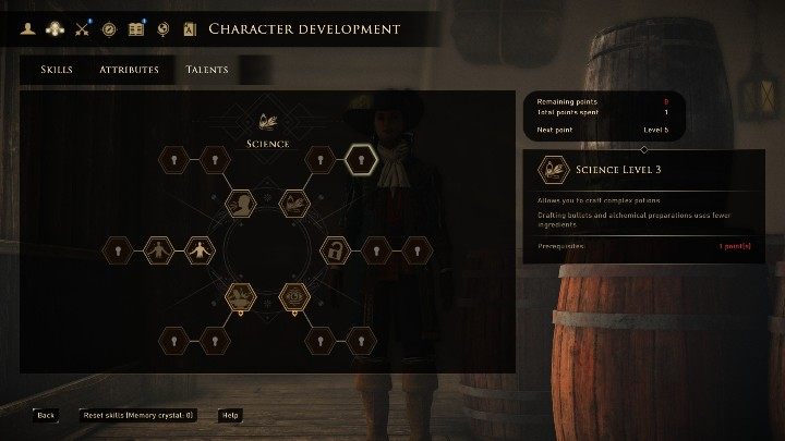 With this talent, you will be able to create potions and projectiles - Talents in GreedFall - Basics - GreedFall Guide