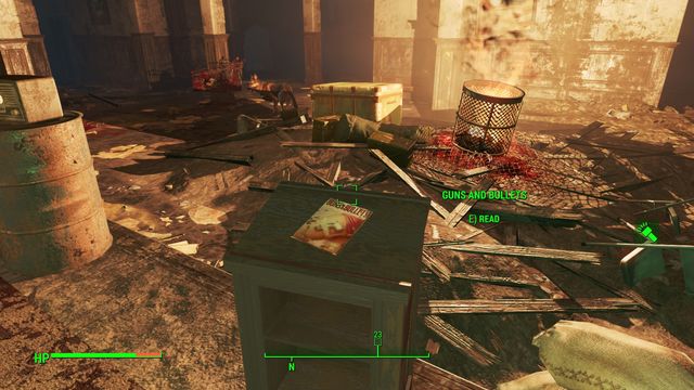 In the room, where there are enemies, there is a fire - Brotherhood Outpost 115 - Cambridge - Sector 5 - Fallout 4 Game Guide & Walkthrough