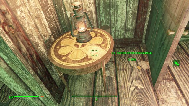 In the captains room that is secured with a master lock, there are, among others, a lot of meds, ammo, power armor gun, cash, and also U - USS Constitution - Cambridge - Sector 5 - Fallout 4 Game Guide & Walkthrough