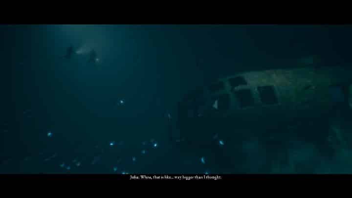 When you discover the wreck of the ship, the control will be switched to Fliss - Wreck | The Dark Pictures Man of Medan Walkthrough - Walkthrough - The Dark Pictures Man of Medan Guide