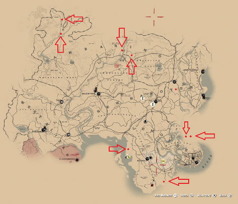 Above we have shown a map showing the location of all graves available in RDR2 - Graves in Red Dead Redemption 2 - Secrets and collectibles - Red Dead Redemption 2 Guide