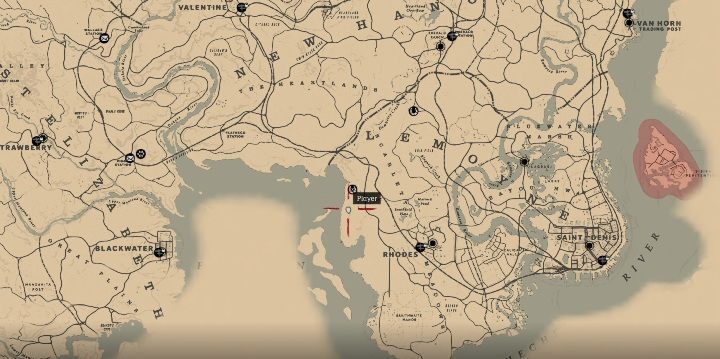 The grave can be found west of Rhodes - Graves in Red Dead Redemption 2 - Secrets and collectibles - Red Dead Redemption 2 Guide