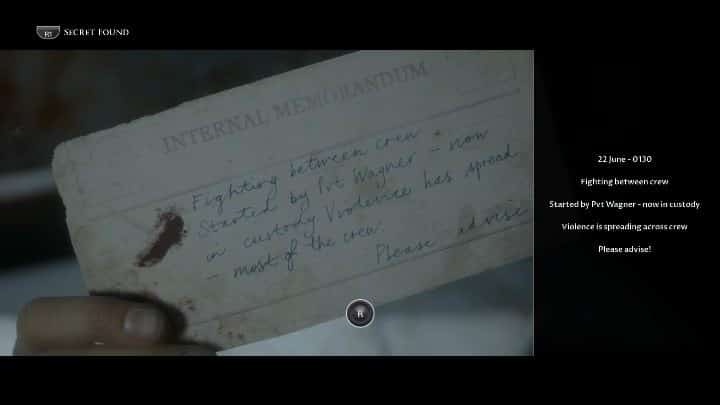 Youll find an old note on the desk of one of the rooms - Secrets | The Dark Pictures Man of Medan Guide - Secrets - The Dark Pictures Man of Medan Guide