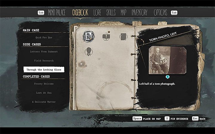 Every time you unlock a new track or clue, get in the habit of opening an evidence file - Casebook and analyzing it - Conduct of investigations in The Sinking City - Basics - The Sinking City Guide