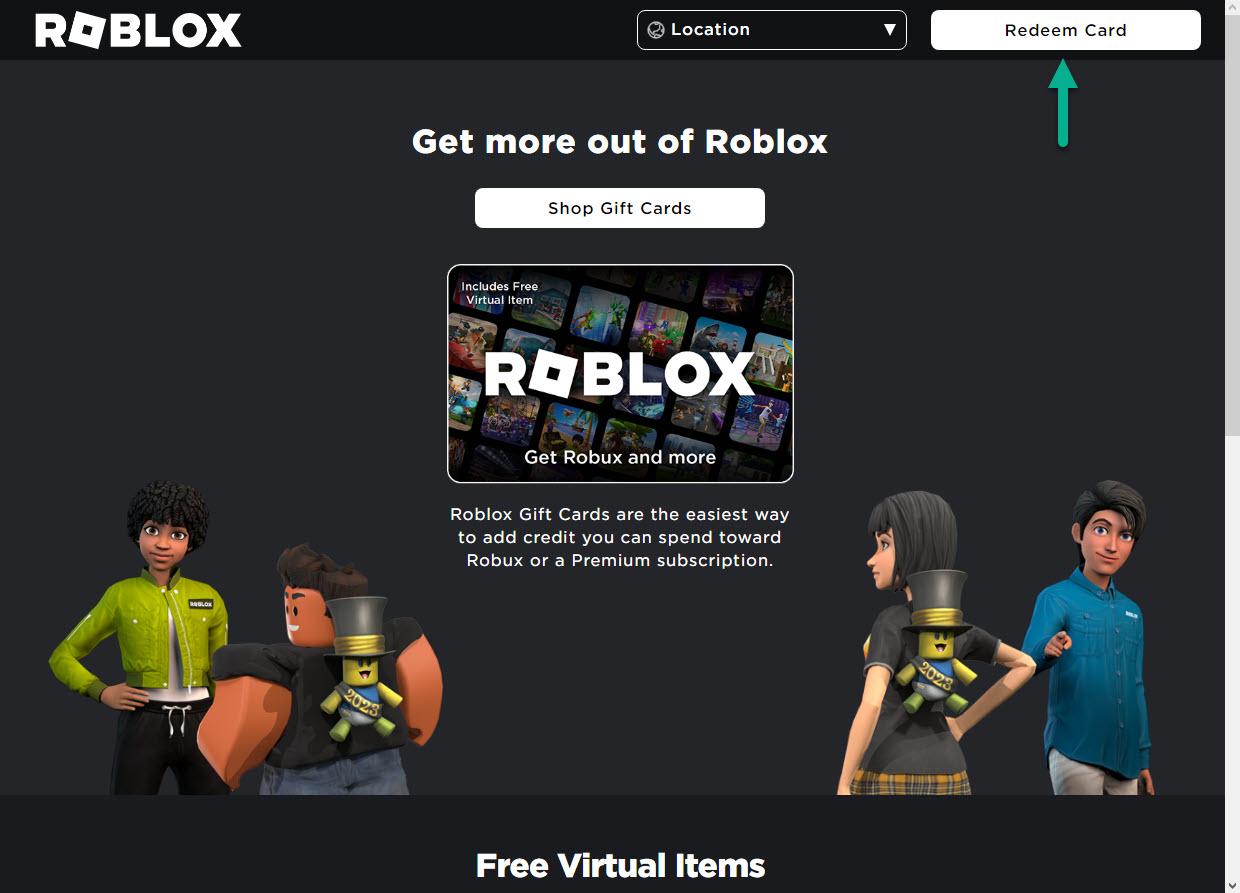 Как активировать Roblox Gift Card?